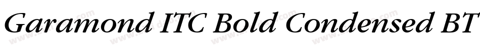 Garamond ITC Bold Condensed BT字体转换